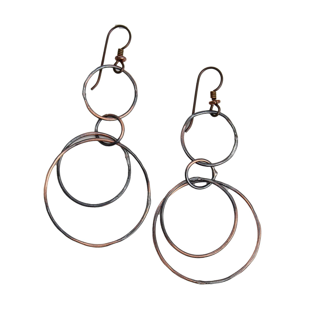 
                      
                        Handmade Long Copper Hoop Earrings
                      
                    