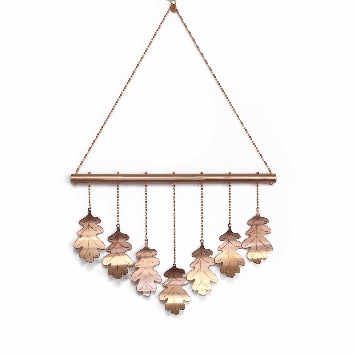 Copper Oak Leaf Wind Chime