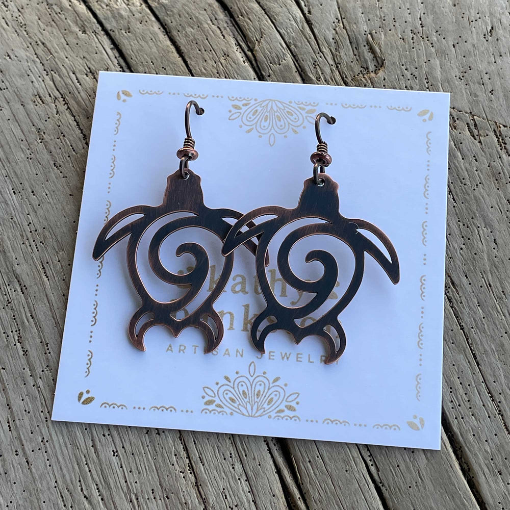 
                      
                        Copper Sea Turtle Earrings by Kathy Bankston
                      
                    