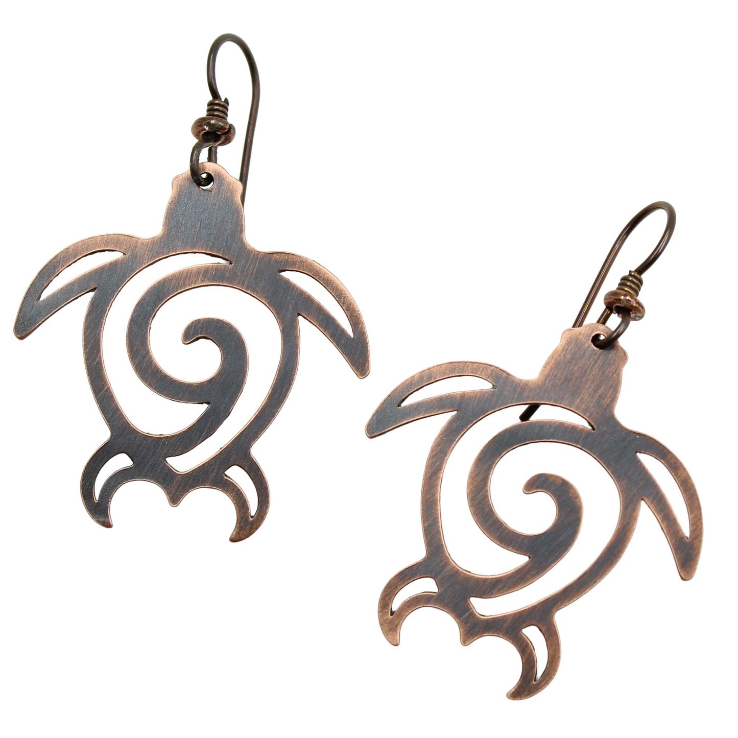 Copper Sea Turtle Earrings