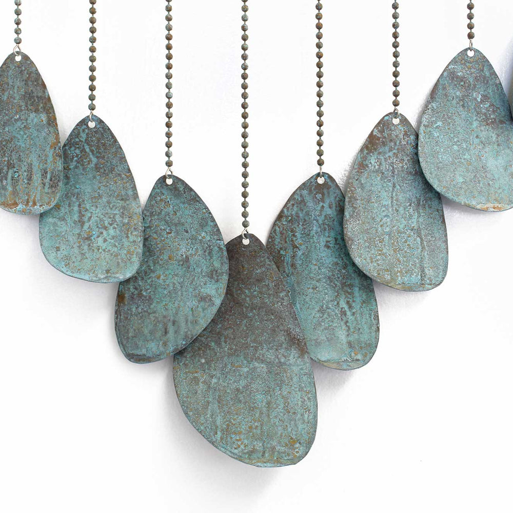 
                      
                        Copper Wind Chime with Blue Green Patina
                      
                    