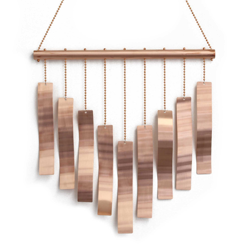 Handmade Copper Wind Chime with Rectangles