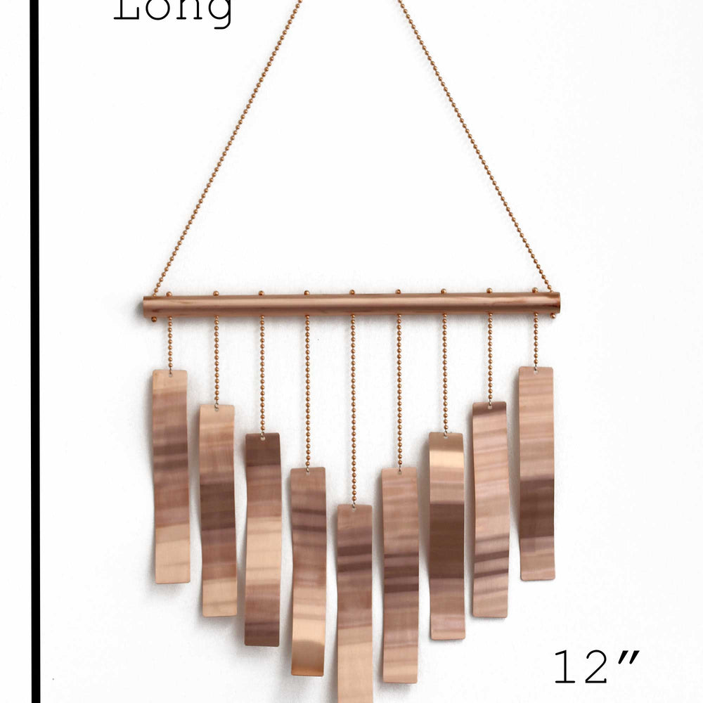 
                      
                        Handmade Copper Wind Chime with Rectangles
                      
                    