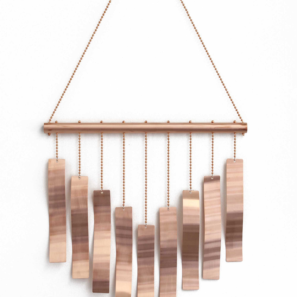 
                      
                        Handmade Copper Wind Chime with Rectangles
                      
                    