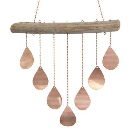 Handmade Copper and Driftwood Wind Chime