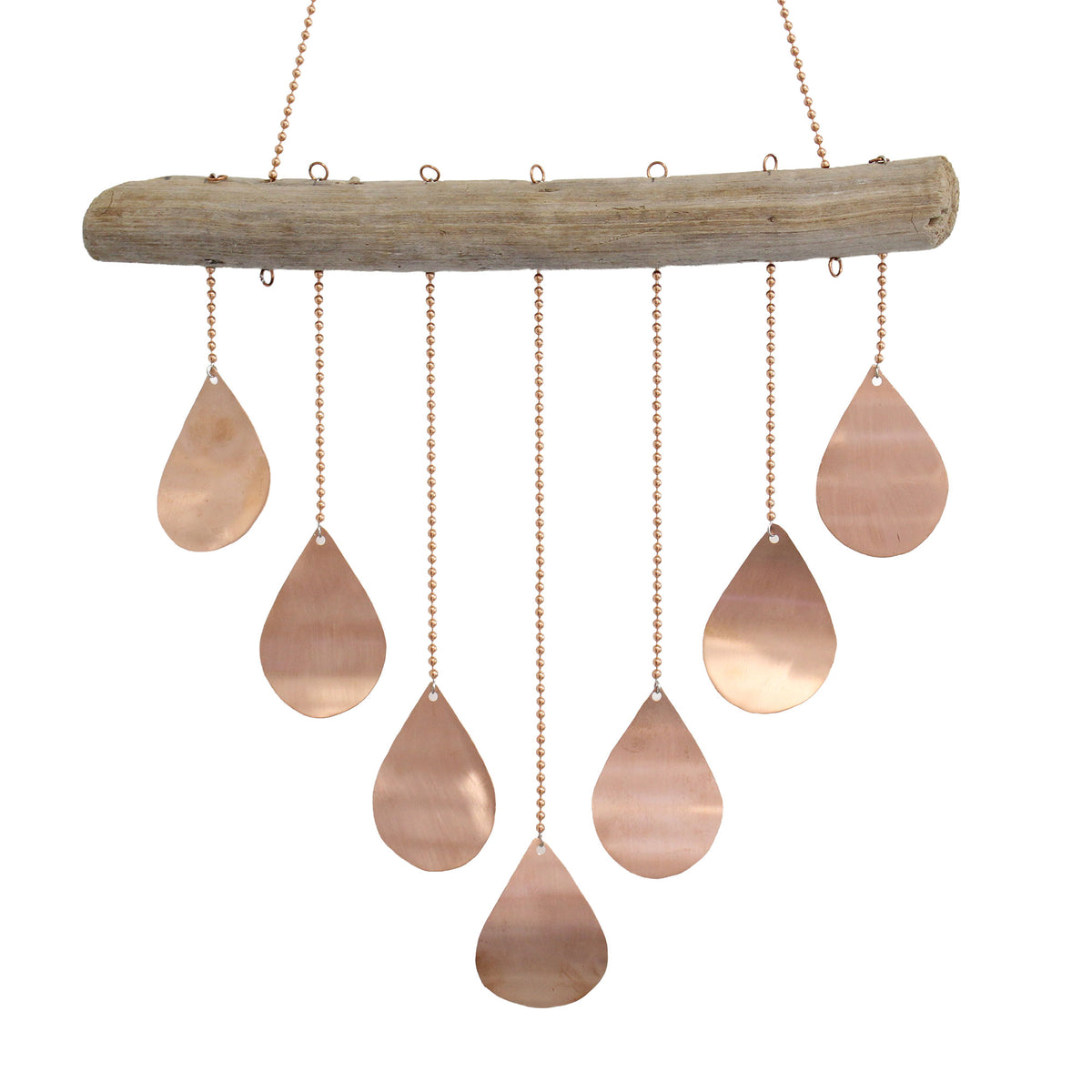 Handmade Copper and Driftwood Wind Chime