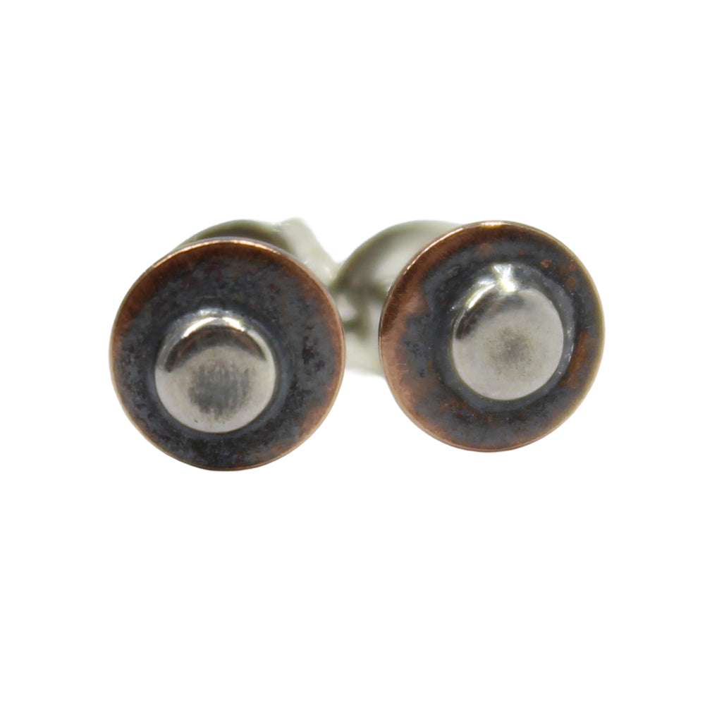 
                      
                        Copper and Sterling Silver Stud Earrings
                      
                    