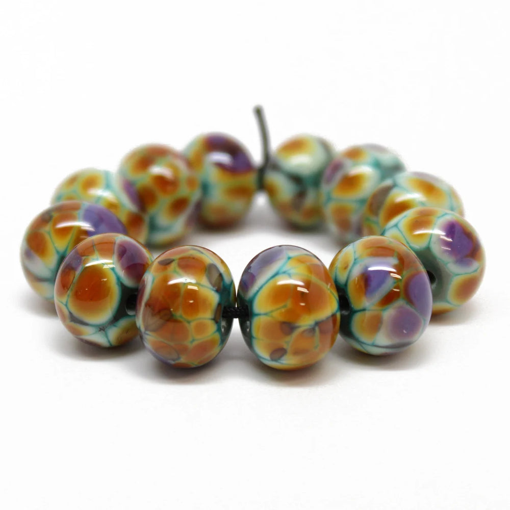 
                      
                        Copper Green Purple Gold Lampwork Beads for Jewelry Design
                      
                    