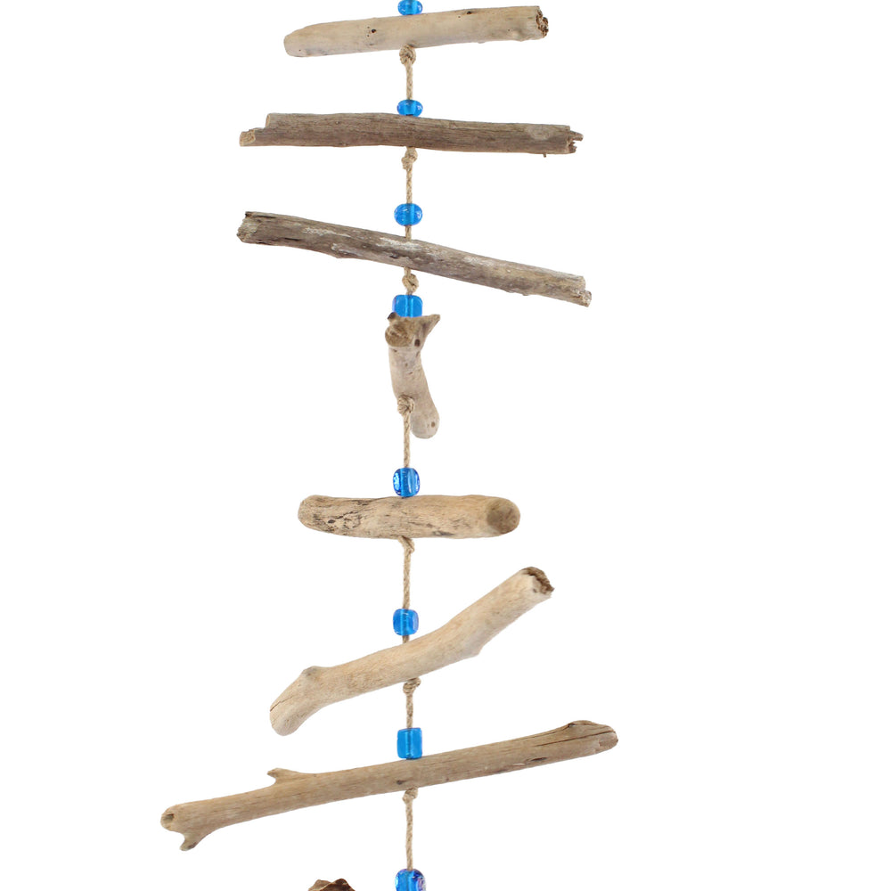 
                      
                        Driftwood and Shell Mobile with Aqua Blue Beads
                      
                    