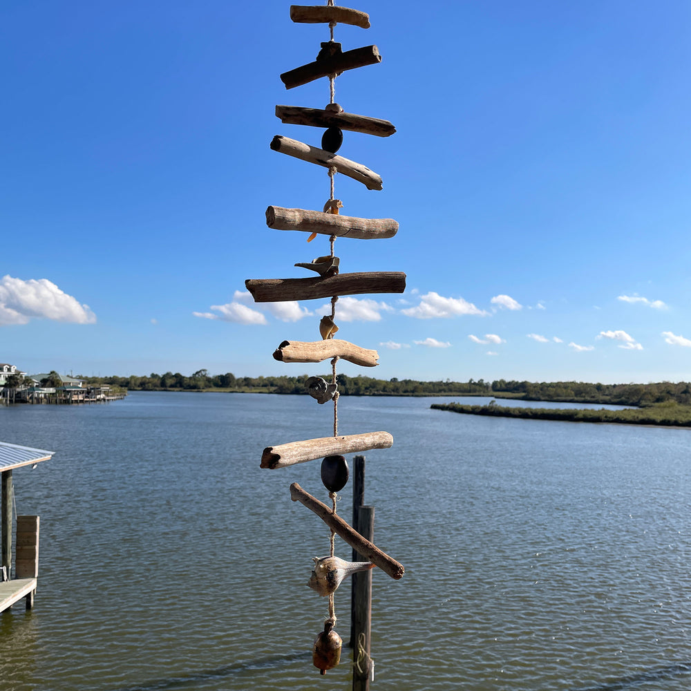 Driftwood and Shell Mobile with Bell