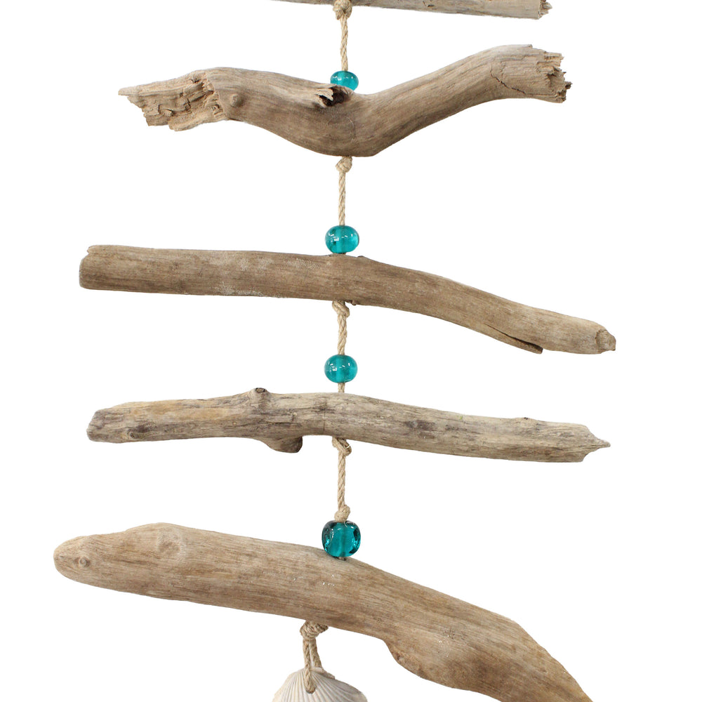 
                      
                        Driftwood and Shell Mobile with Aqua Blue Beads
                      
                    