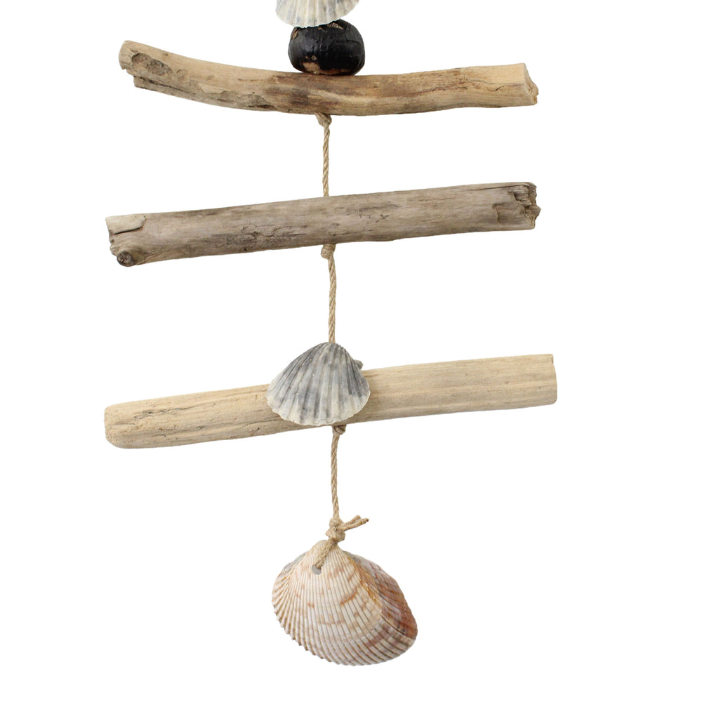 Driftwood Shell and Sea Bean Mobile
