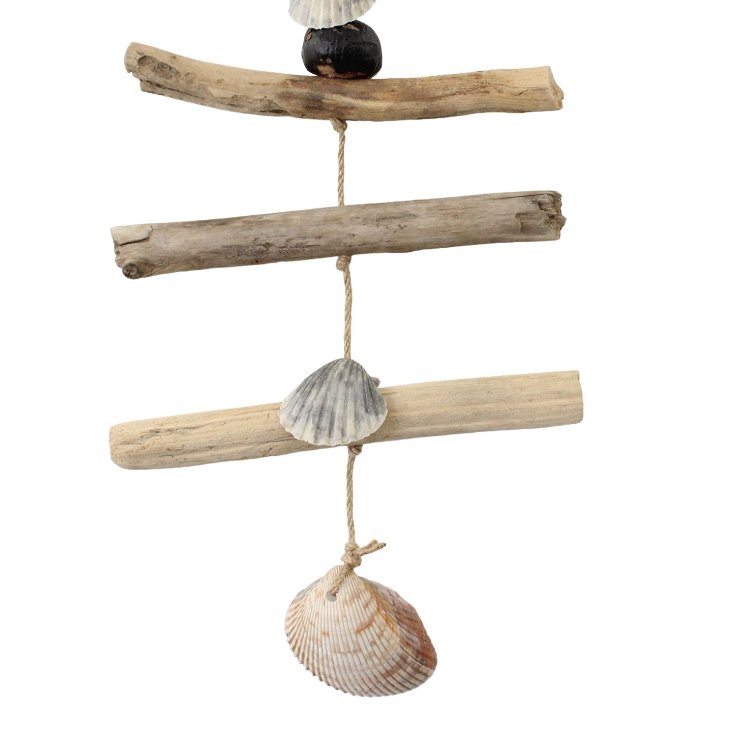 Driftwood Shell and Sea Bean Mobile