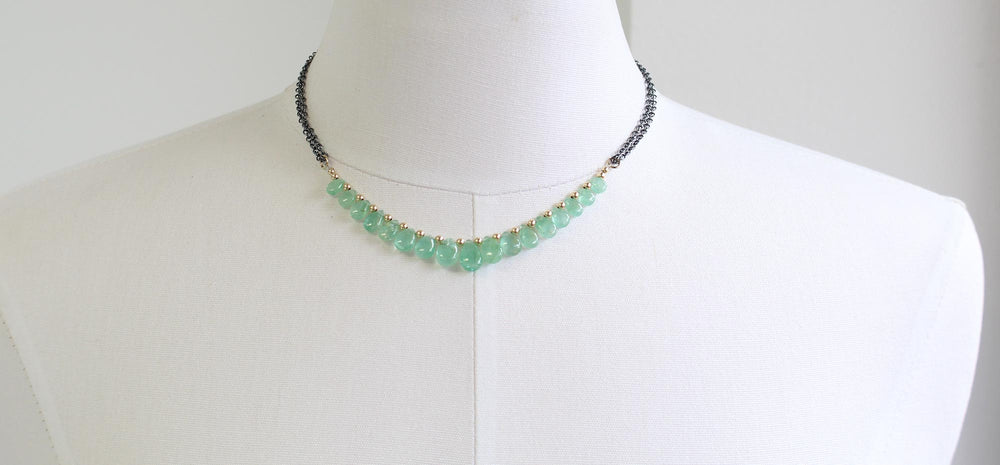 
                      
                        Emerald and Gold Necklace
                      
                    