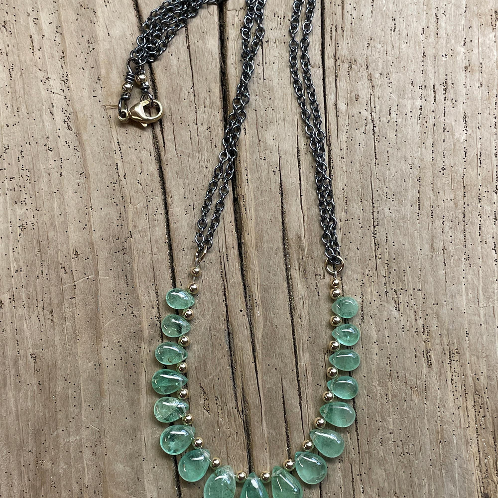 
                      
                        Emerald and Gold Necklace
                      
                    