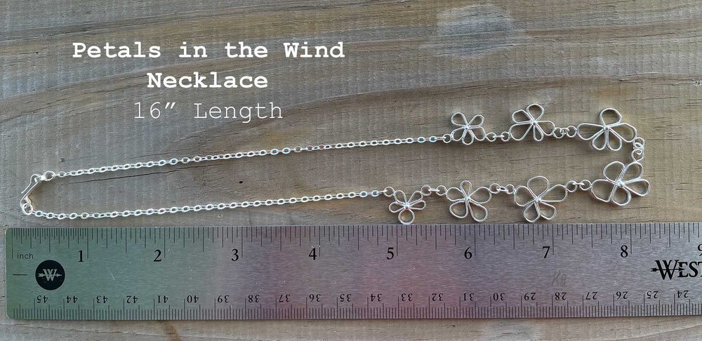 
                      
                        Petals in the Wind Necklace - Delicate Sterling Silver Flower Necklace
                      
                    