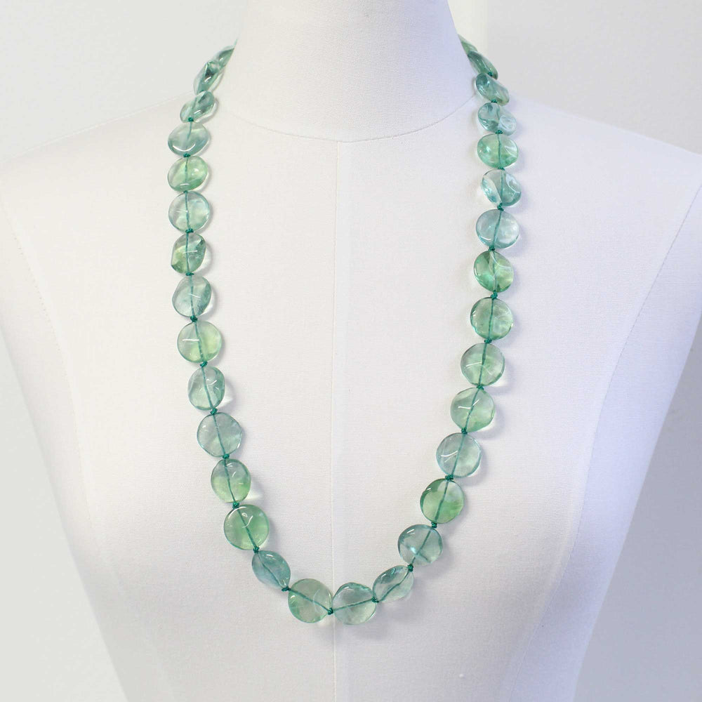 
                      
                        Hand Knotted Fluorite Necklace, 32 Inch
                      
                    