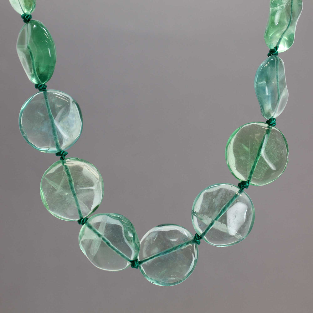 
                      
                        Hand Knotted Fluorite Necklace, 32 Inch
                      
                    