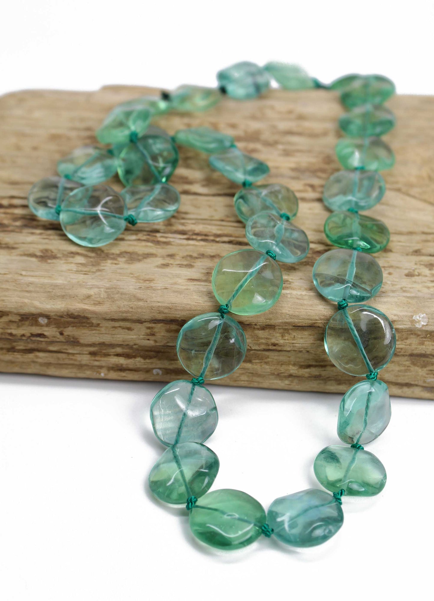 Hand knotted 4 strand Natural Green Turquoise Nugget Necklace Hand knotted 4 strand Natural Green Turquoise Nugget Necklace