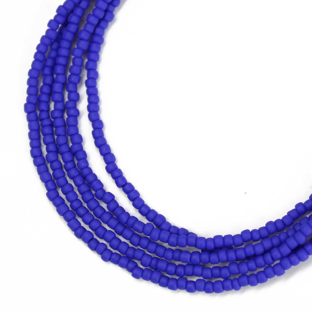 
                      
                        Frosted Navy Blue Seed Bead Necklace
                      
                    