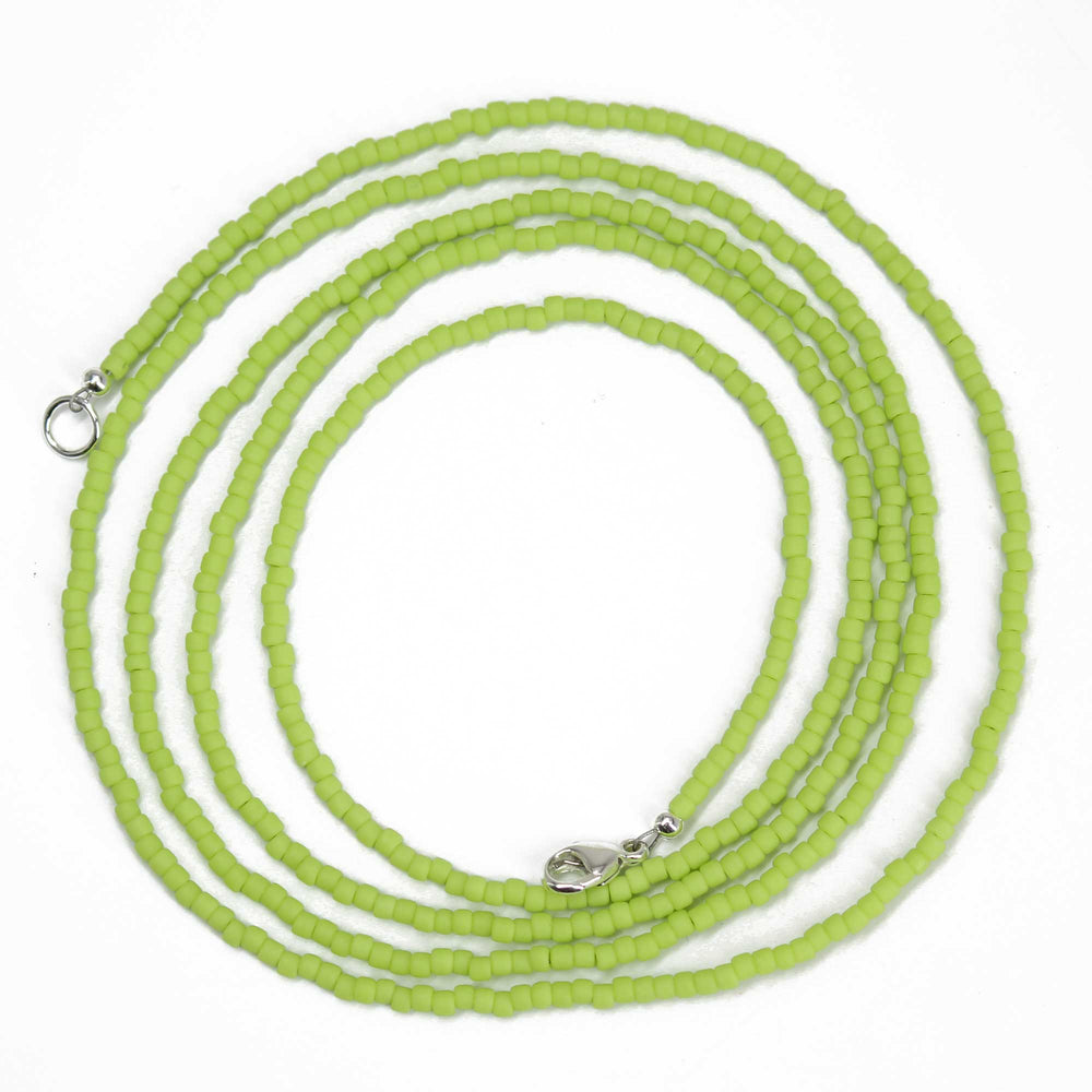 
                      
                        Frosted Sour Apple Green Seed Bead Necklace
                      
                    