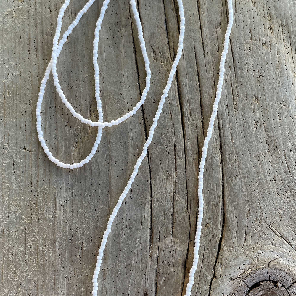 
                      
                        Frosted Matte White Seed Bead Necklace
                      
                    