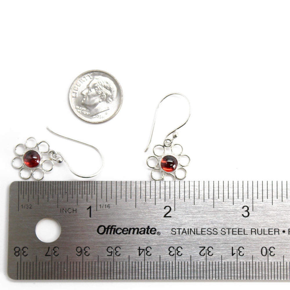 
                      
                        Garnet and Sterling Silver Filigree Earrings
                      
                    