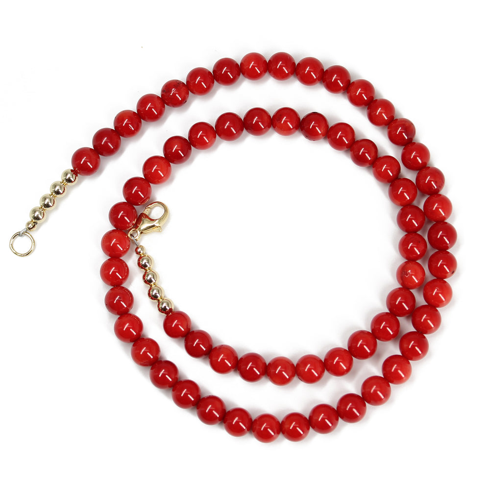 
                      
                        Genuine AAA 6mm Red Bamboo Coral Necklace 18" L
                      
                    