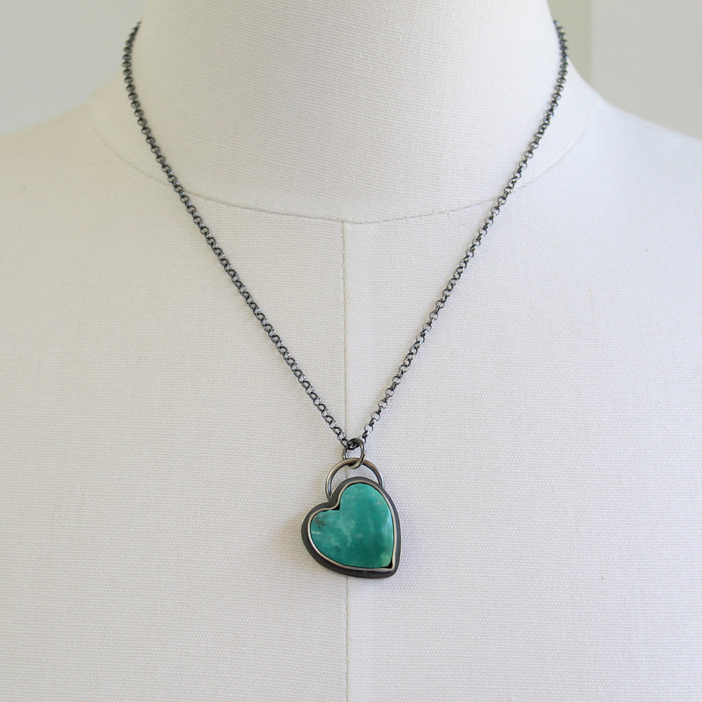 
                      
                        Genuine Turquoise Heart Pendant Necklace
                      
                    