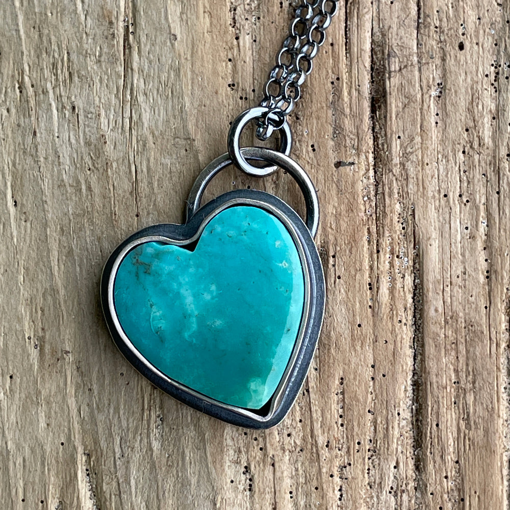 
                      
                        Genuine Turquoise Heart Pendant Necklace
                      
                    