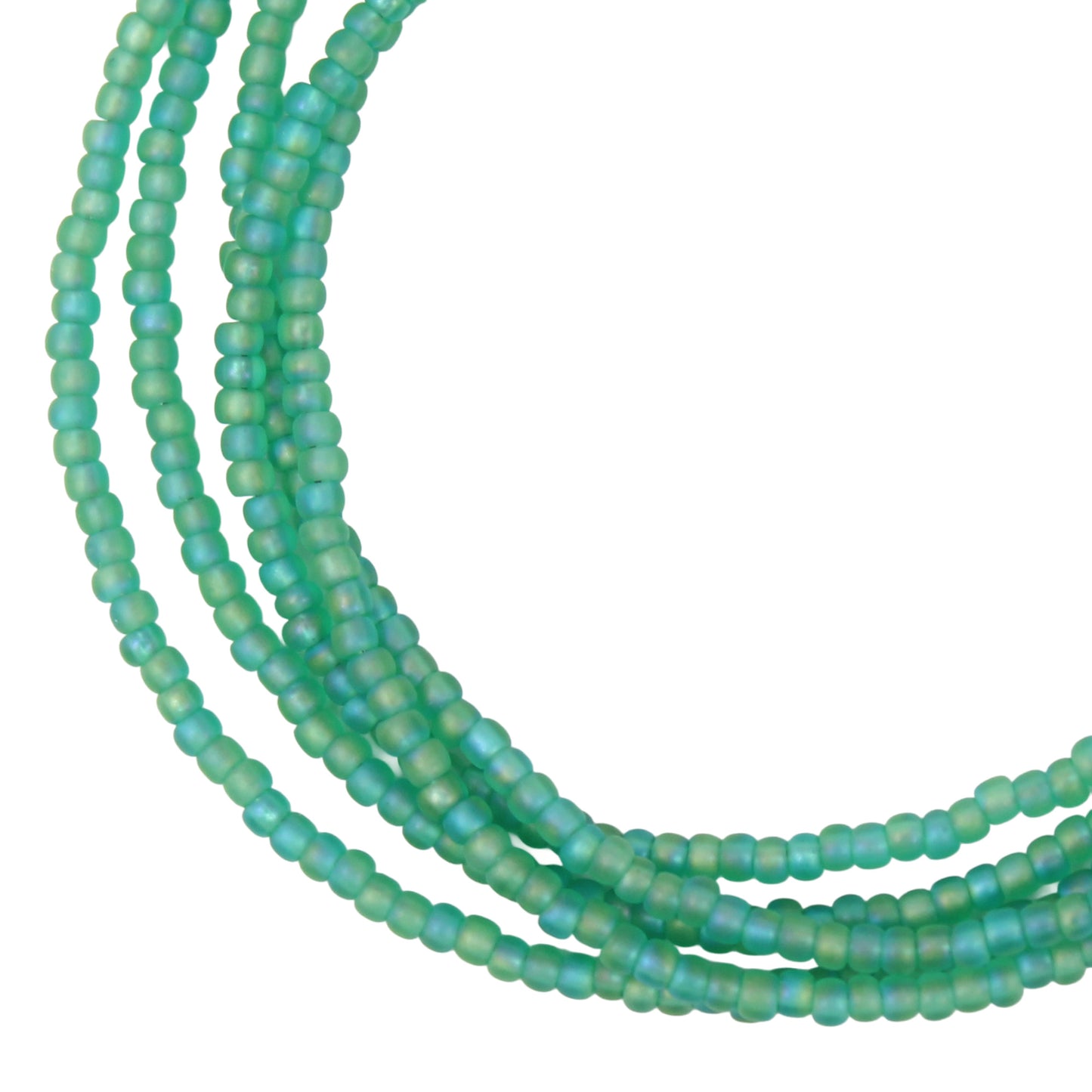 Sea Glass Green Seed Bead Necklace