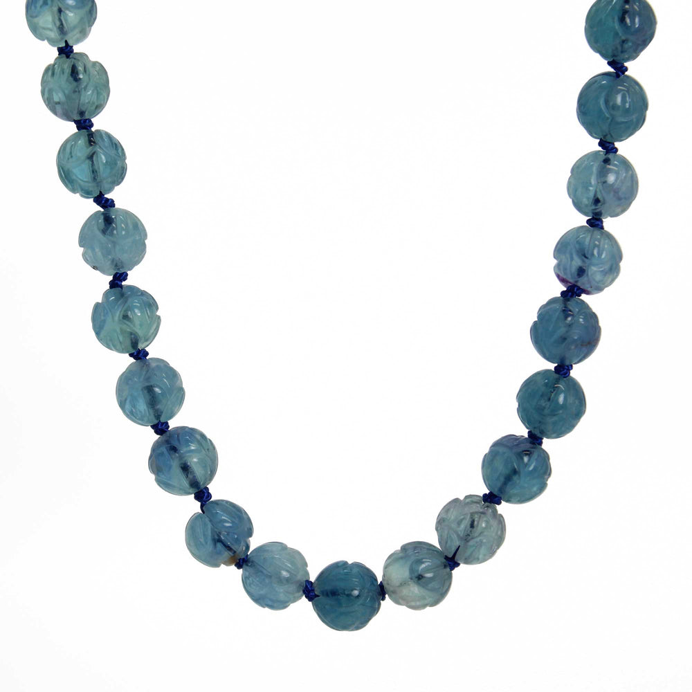 
                      
                        Hand Knotted Fluorite Bead Necklace, 28 Inch Endless Strand
                      
                    