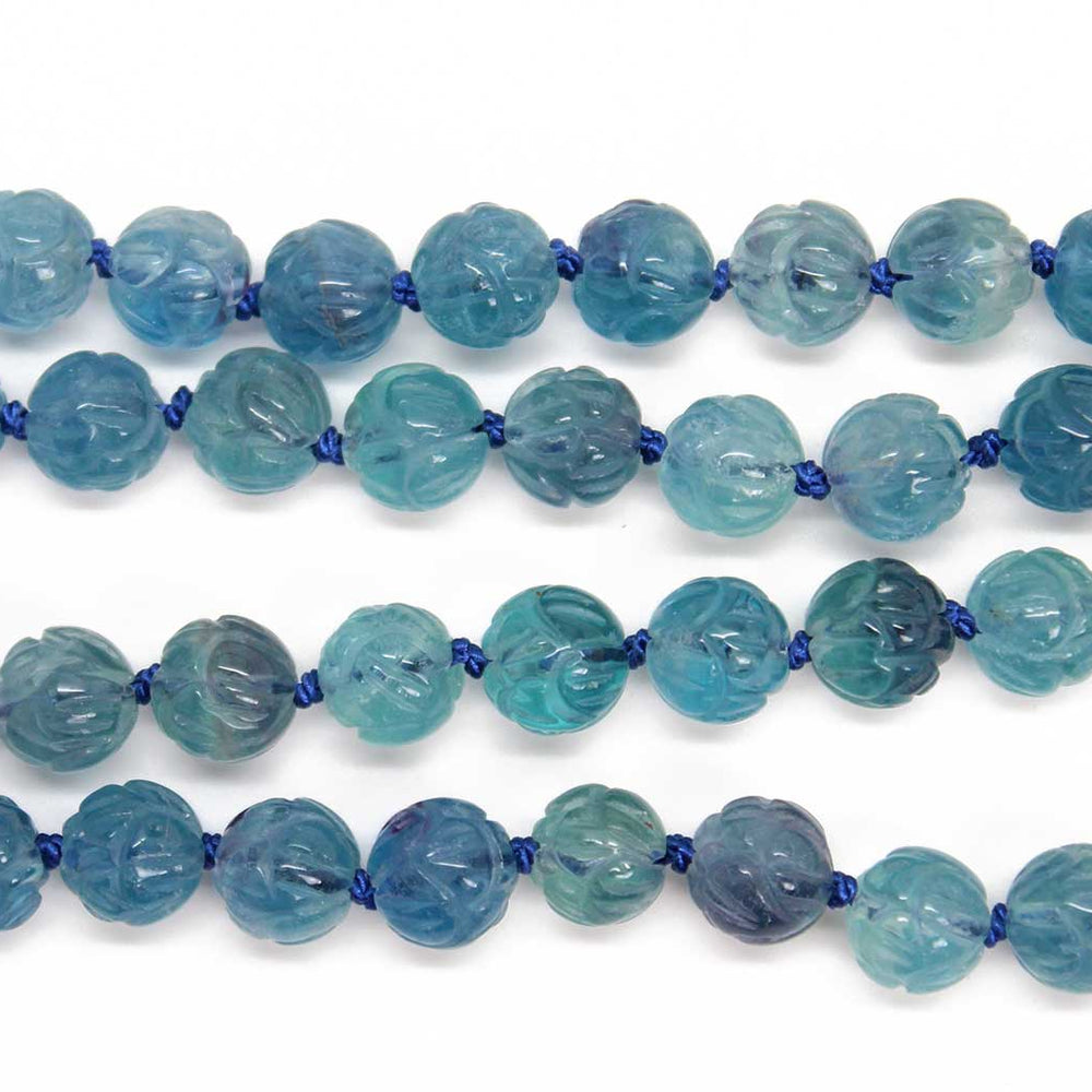 
                      
                        Hand Knotted Fluorite Bead Necklace, 28 Inch Endless Strand
                      
                    