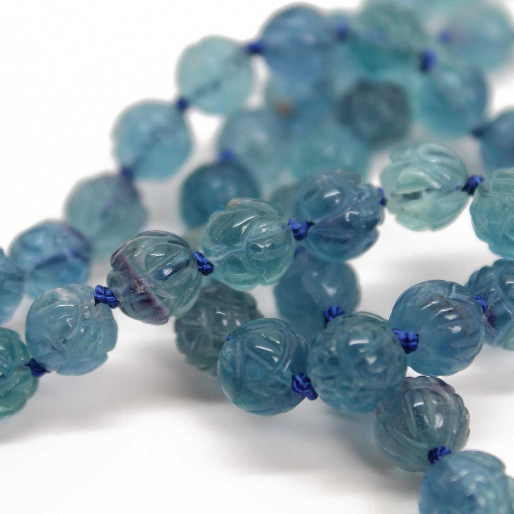 
                      
                        Hand Knotted Fluorite Bead Necklace, 28 Inch Endless Strand
                      
                    