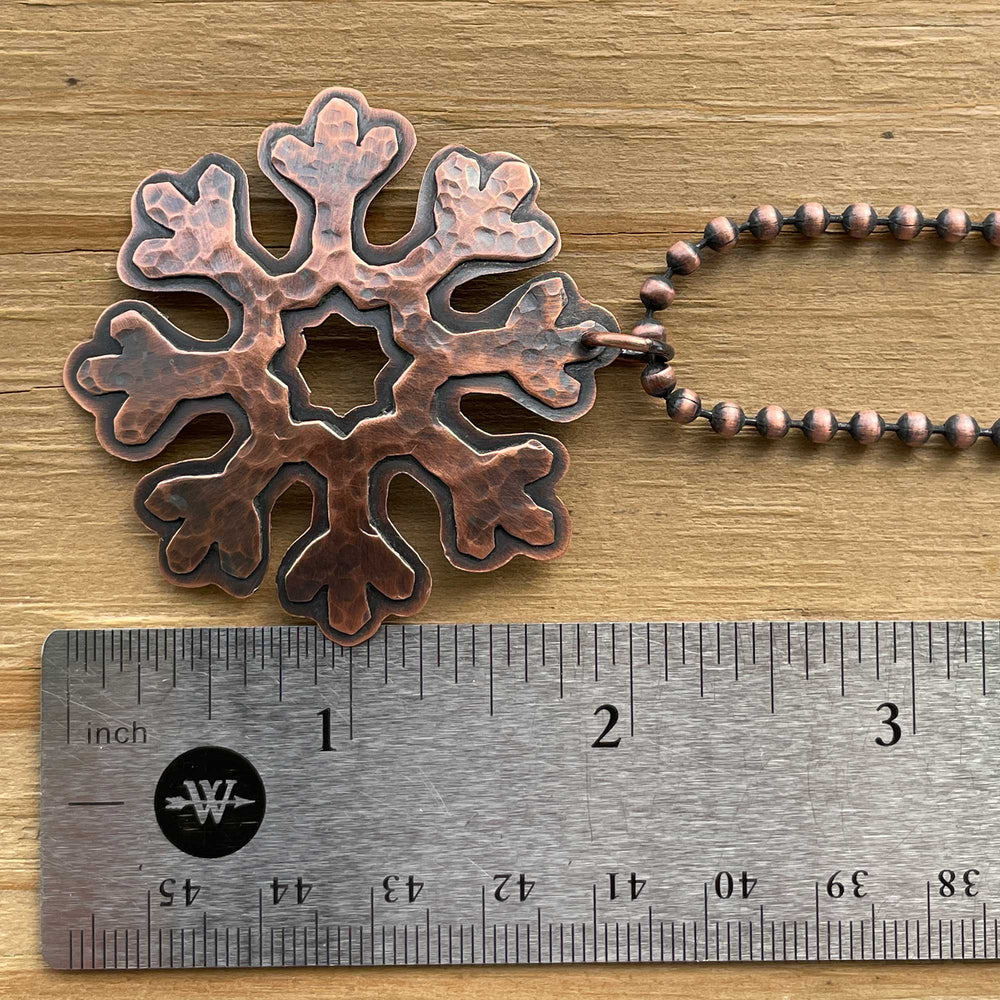 
                      
                        Handmade Copper Snowflake Necklace
                      
                    