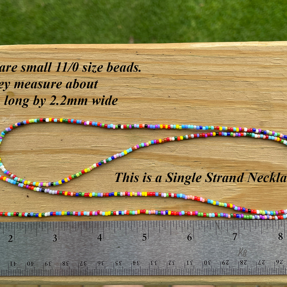 
                      
                        Multi Color Seed Bead Necklace
                      
                    