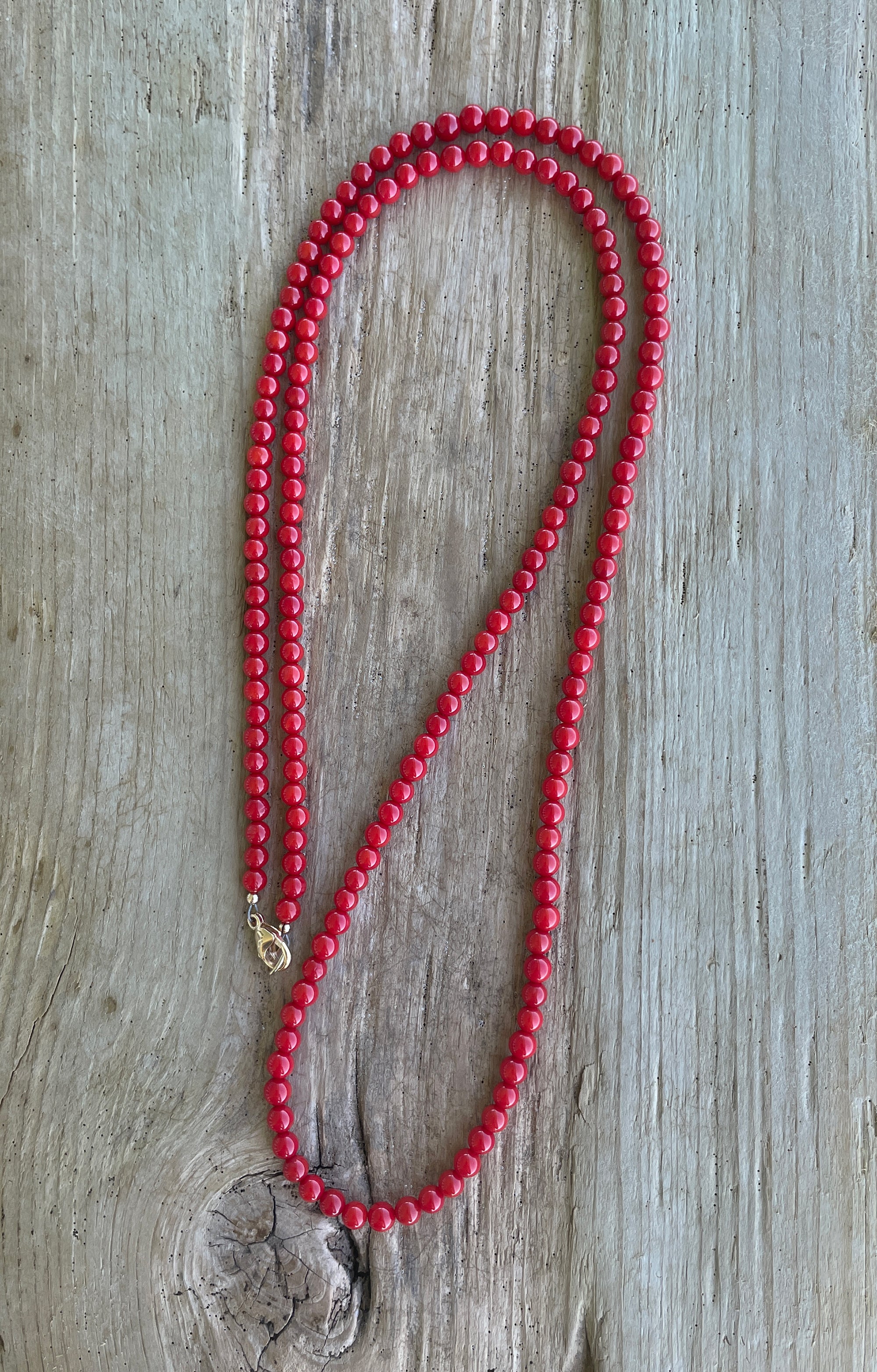 SS & Bamboo deals Coral Necklace