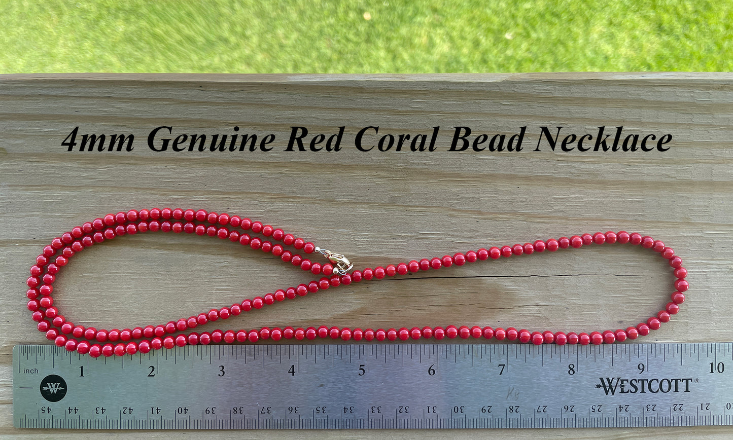 Handmade Red Coral Necklace