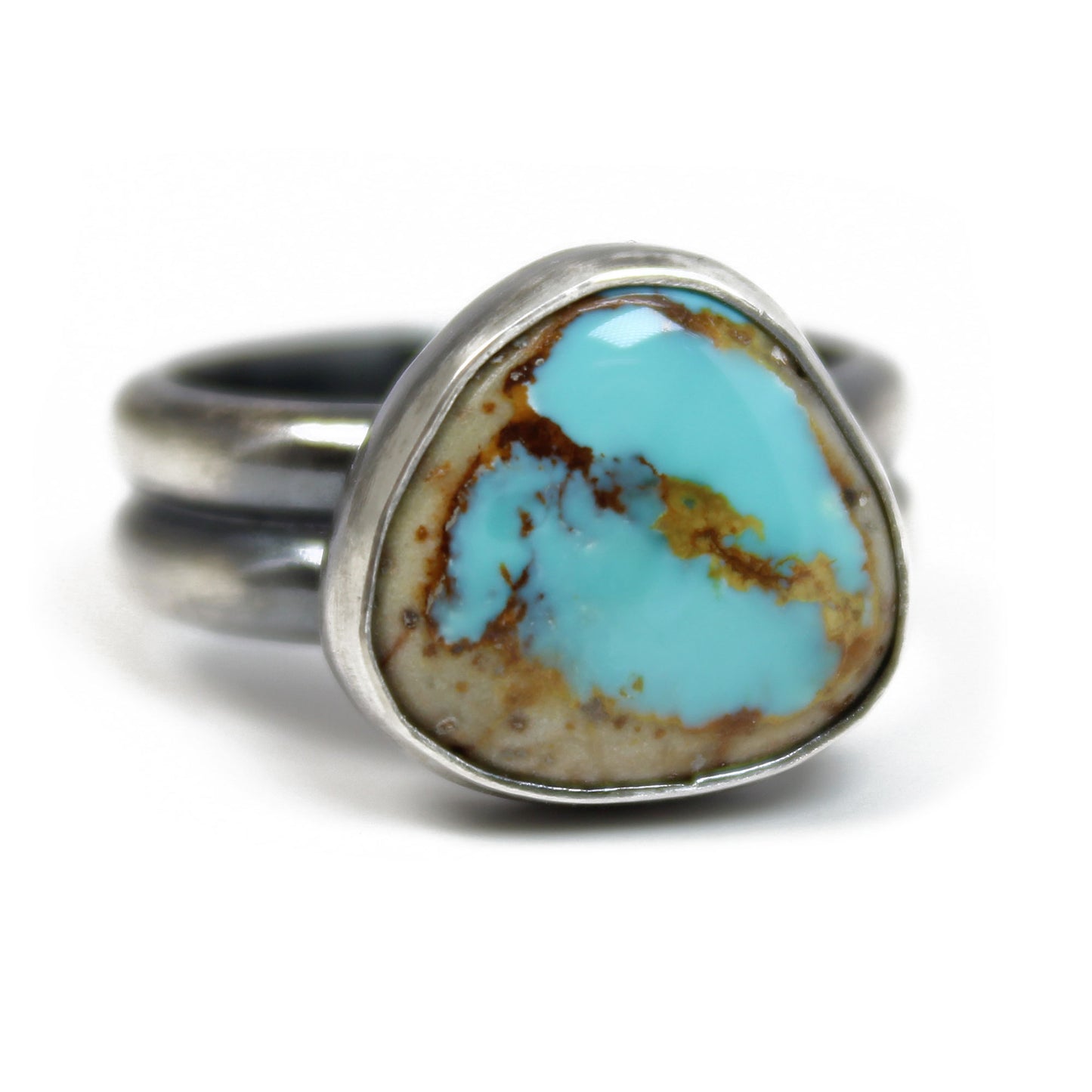 Royston Turquoise Ring Size 9 Handmade Sterling Silver