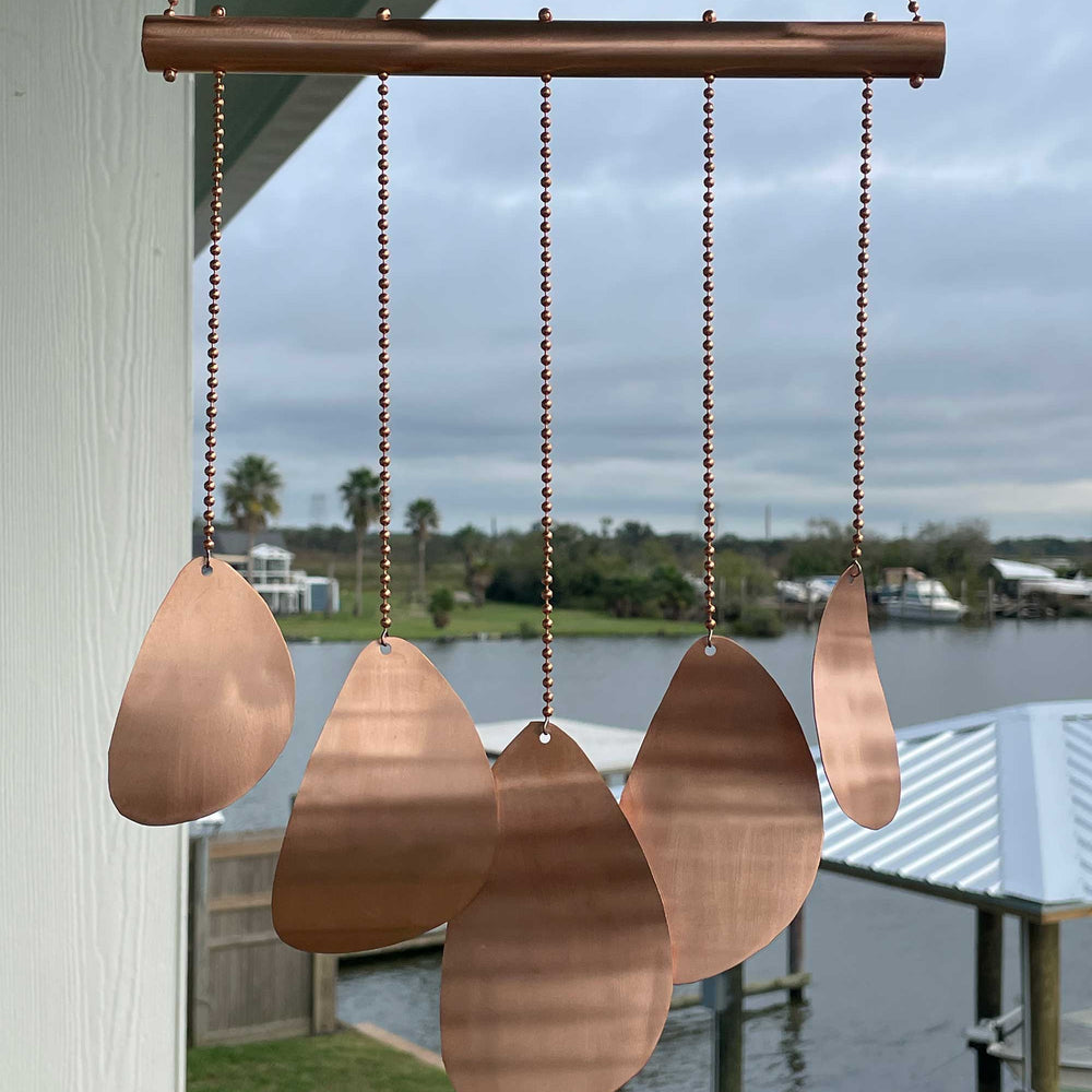 Handmade Copper Pebbles Wind Chime