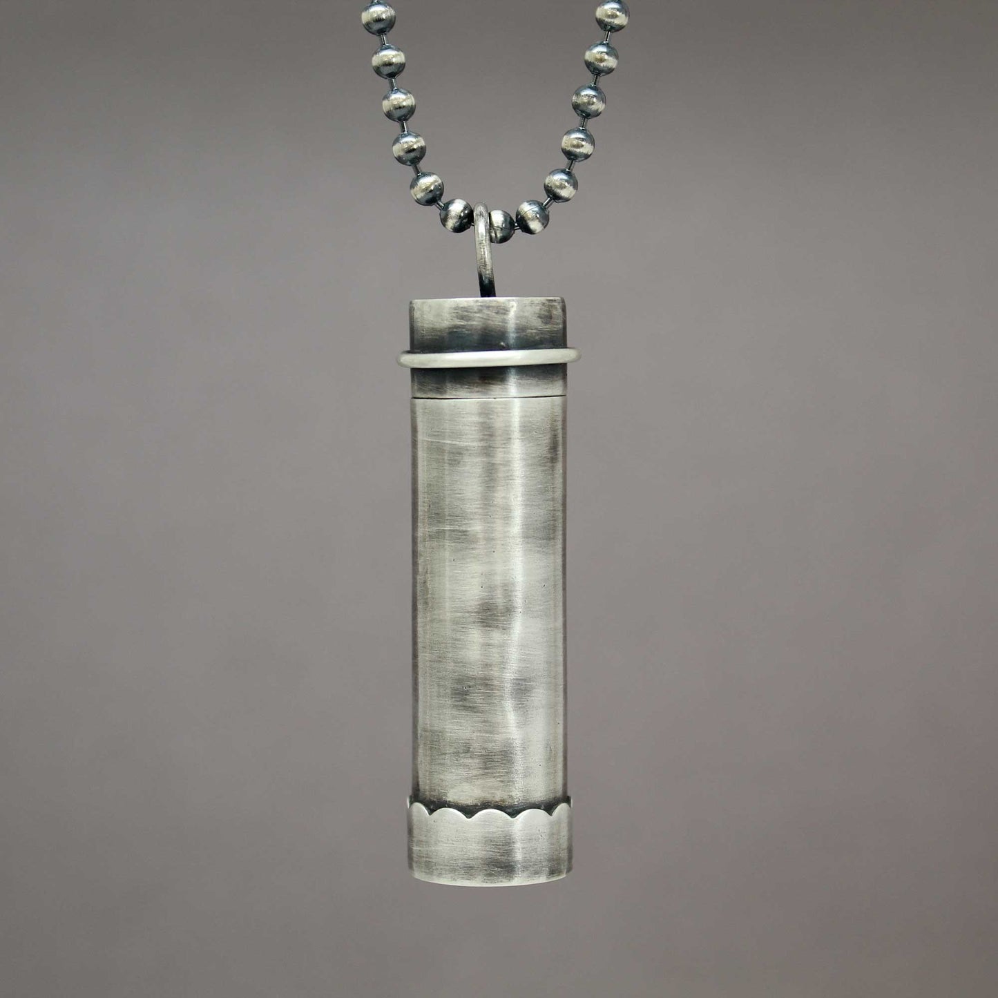 Handmade Sterling Silver Container Pendant