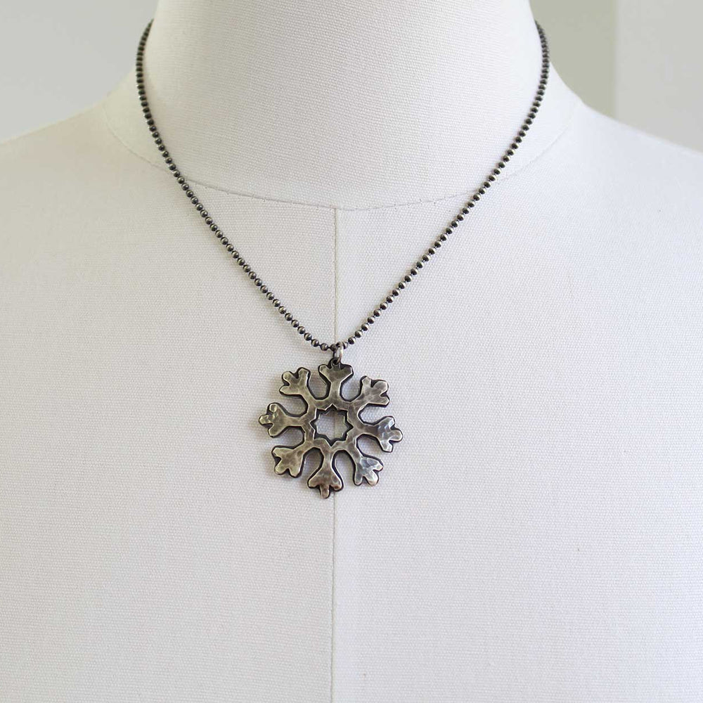 
                      
                        Handmade Sterling Silver Snowflake Necklace
                      
                    