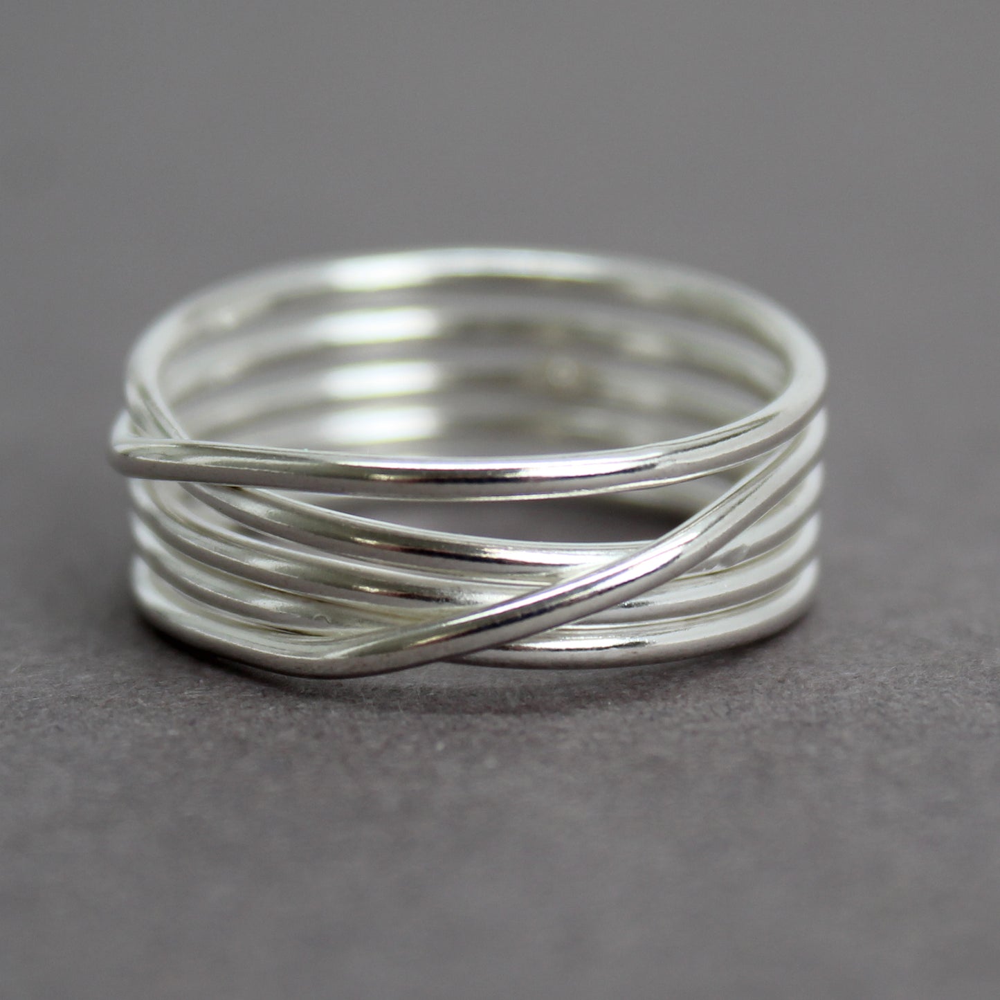 Handmade Sterling Silver Wire Ring, Statement Wrapped Ring