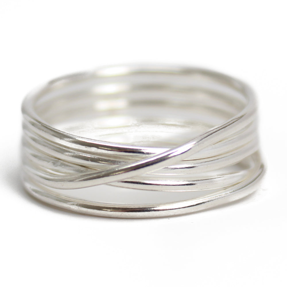 
                      
                        Handmade Sterling Silver Wire Ring, Statement Wrapped Ring
                      
                    