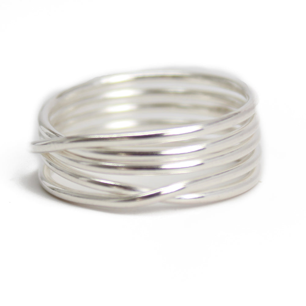 
                      
                        Handmade Sterling Silver Wire Ring, Statement Wrapped Ring
                      
                    