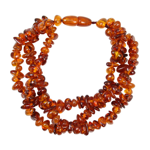 Vintage Amber 3 Strand Bracelet 10"