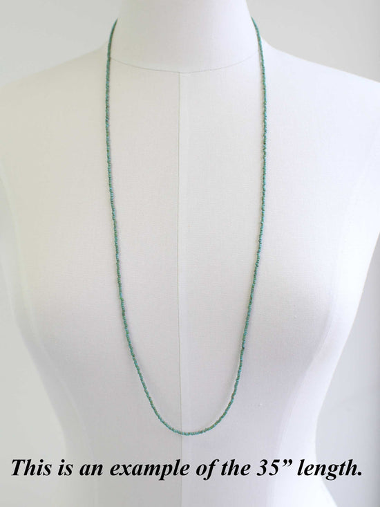 Load image into Gallery viewer, Turquoise Blue Picasso Seed Bead Necklace
