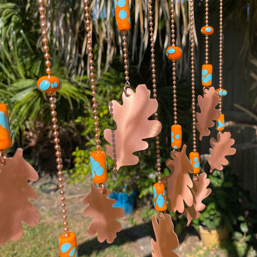 
                      
                        Copper Oak Leaf Wind Chime
                      
                    