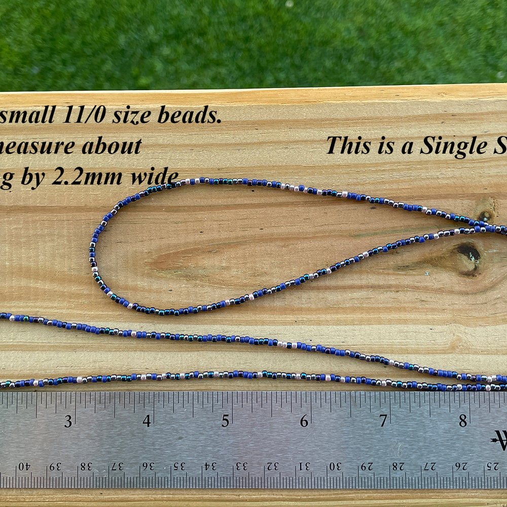 
                      
                        Iris Dark Blue Seed Bead Necklace
                      
                    