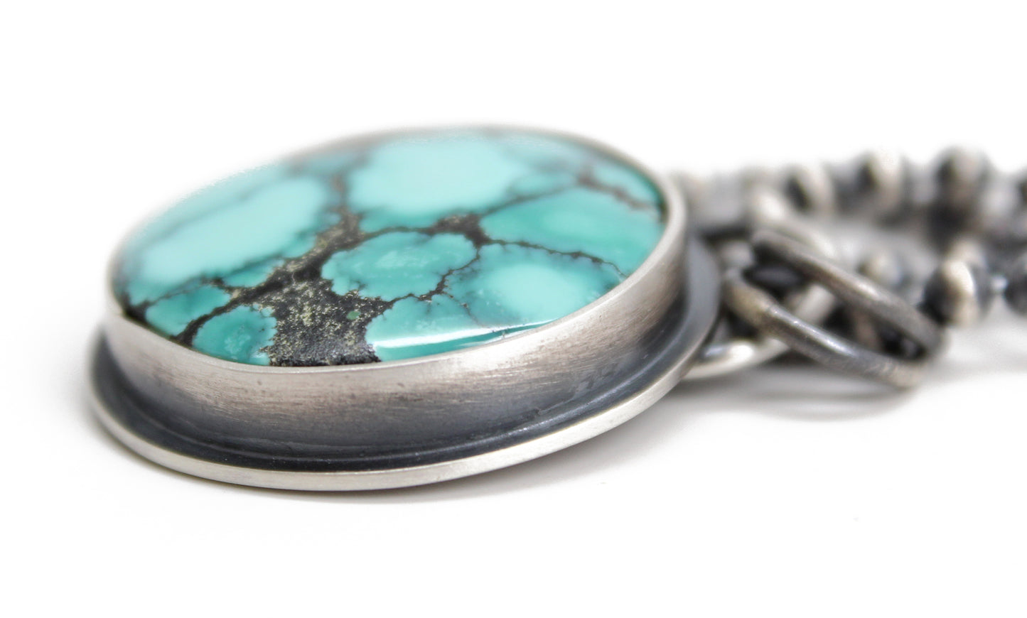 Yungai Turquoise Pendant in Sterling Silver